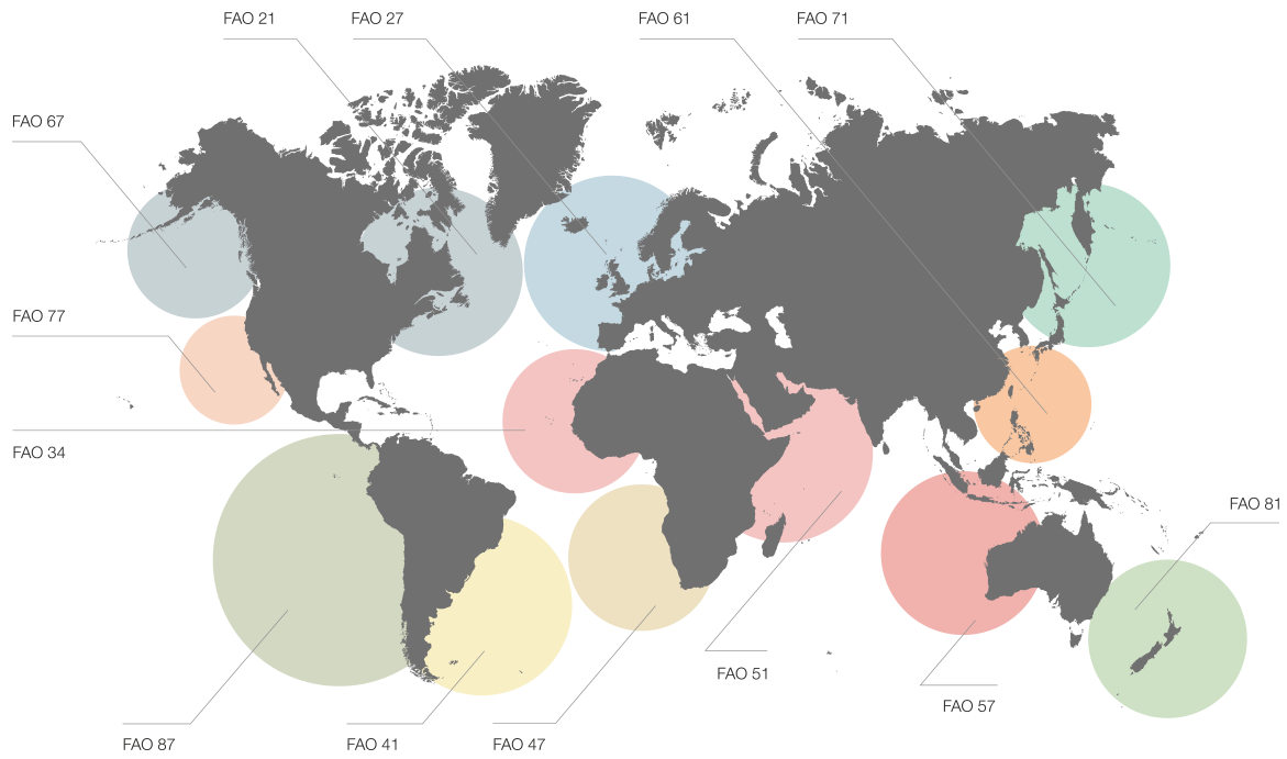 Zones de capture FAO