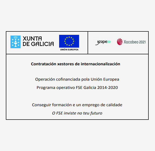 PROYECTO COFINANCIADO POR IGAPE, XUNTA DE GALICIA Y POR EL PROGRAMA OPERATIVO FSE GALICIA 2014-2020